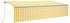 vidaXL Einziehbare Markise mit Volant & LED 600x300 cm gelb/weiß (3069483)