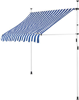 Detex Klemmmarkise blau/weiß 150cm (108270)