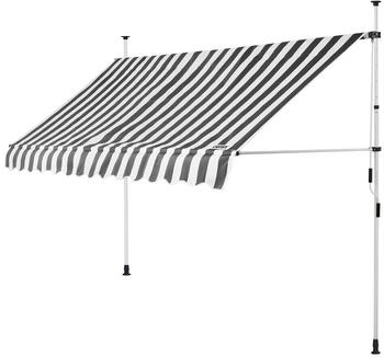 Detex Klemmmarkise weiß/grau 350cm (108286)