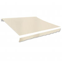 vidaXL Markisenbespannung Canvas Creme 3 x 2,5 m (ohne Rahmen)