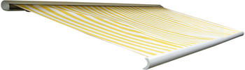 Mendler T123 Gestell weiß Polyester 450 x 300 cm gelb/weiß