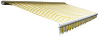 MCW Elektrische Kassetten-Markise H123 4,5x3m Polyester gelb/weiß