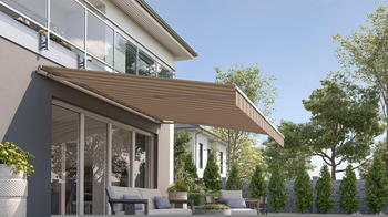 wismar Markisen Gelenkarmmarkise Classic 350x200cm orange-gelb
