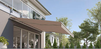 wismar Markisen Gelenkarmmarkise Classic 400x350cm beige-grau