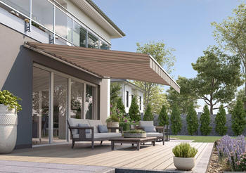 wismar Markisen Gelenkarmmarkise Classic 450x350cm beige-grau