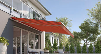 wismar Markisen Gelenkarmmarkise Classic 450x350cm orange-braun