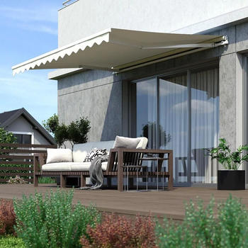 Paramondo Gelenkarmmarkise Basic 2000 2,5 x 1,5 m weiß/creme-weiß (1000020007)
