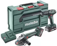 Metabo - Akku Combo Set 2.4.4 18 V, Sb 18 + W 18 L 9-125 X 165 L