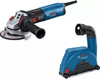 Bosch - Combi-set: Winkelschleifer Gws 14-125 + Absaughaube Gde 115/125 Fc-t