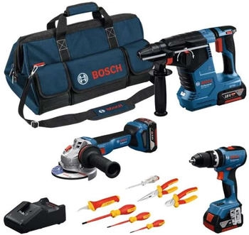 Bosch 18V Profi-Set: GSB + GWS + GBH + VDE (0615A5007H)