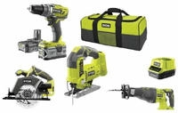 Ryobi One+ Rck184c-242s Set Mit 4 Werkzeugen