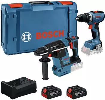 Bosch Professional Combo Kit GSR 18V-65 + GBH 18V-26 + 2x5.0AH + GAL 12V/18V-80 + XL-BOXX (0615A500E4)
