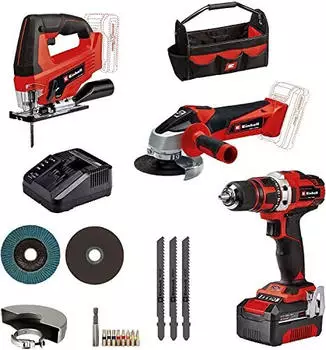 Einhell Power Tool Kit TE-TK 18/3 Li Kit (JS+CD+AG)