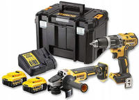 DEWALT DCK2020P2T-QW Brushless Combo-Kit 18V, DCG405, DCD791, 2x 5Ah Akkus,