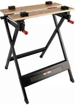 Grafner Klappbare Werkbank mit Spannbacken, Bambus, 160kg, 84cm (WB11039)