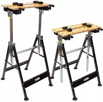 Baumarktplus Werkbank klappbar, höhenverstellbar, 100kg, 2er-Set (32637905)