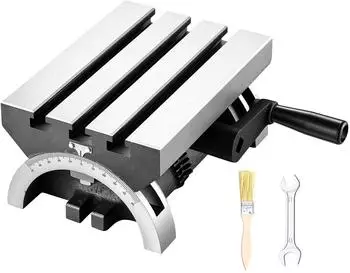 VEVOR Fr&auml;stisch neigbar 18x13cm, Gusseisen, 0-45&deg;, 3 T-Nuten