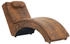 vidaXL Massage Chaiseloungue Wildleder-Optik braun