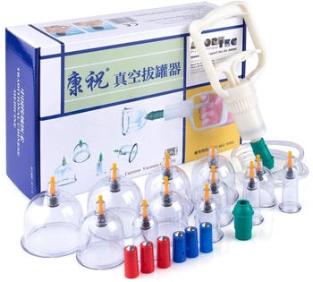 Sport-Tec Schröpfglas-Set mit Vakuumpumpe 14-teilig