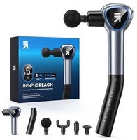 Renpho Reach Mini Massage Gun - Massagepistole mit Verl&auml;ngerungs Griff Grey (R-C007)