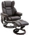 HomCom Massagesessel mit Fußhocker braun