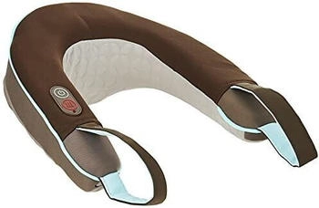 HoMedics Neck and Shoulder Massager - with Vibration for Multi-Purpose Relief Relieve and Relax Stiff Muscles with Soothing Heat Easy-Use Integrated Control - Brown