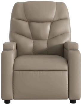 vidaXL Massageliege + Massagesessel, Massagesessel Cappuccino-Braun Kunstleder,Farbe