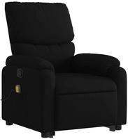vidaXL Massagesessel mit Aufstehhilfe Schwarz Stoff