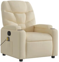 vidaXL Massagesessel Creme Stoff