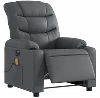 vidaXL Massagesessel Elektrisch Grau Kunstleder
