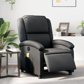 vidaXL Massagesessel Elektrisch Echtleder (3204258)