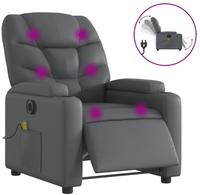 vidaXL Massagesessel Elektrisch Grau Kunstleder
