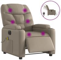 vidaXL Massagesessel Elektrisch Cappuccino-Braun Kunstleder