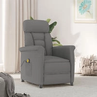 vidaXL Massagesessel Dunkelgrau 96,5 x 70,5 x 95 cm Mikrofaser