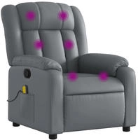 vidaXL Massagesessel Grau Kunstleder