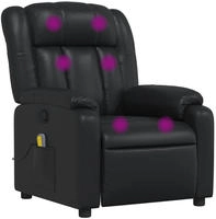 vidaXL Massagesessel Schwarz Kunstleder