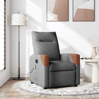 vidaXL Massage-Relaxsessel, Stoff, Dunkelgrau