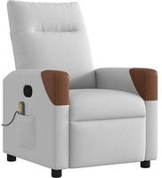 vidaXL Massagesessel Wolkengrau Stoff