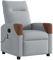 vidaXL Massagesessel Hellgrau Stoff