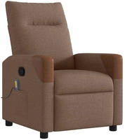 vidaXL Massagesessel Braun Stoff