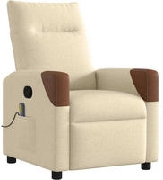 vidaXL Massagesessel Creme Stoff
