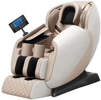 Happy Home Massagesessel mit Kopfst&uuml;tze, Armabdeckung und Airbag creme/wei&szlig;