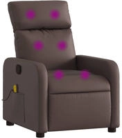 vidaXL Massagesessel Braun Kunstleder