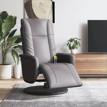vidaXL Massagesessel mit Fu&szlig;teil Kunstleder (356515)