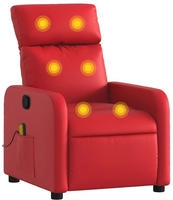 vidaXL Massagesessel Rot Kunstleder
