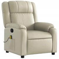 vidaXL Massagesessel Creme Kunstleder