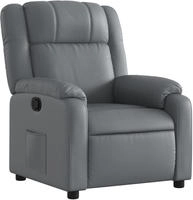 vidaXL Massagesessel Grau Kunstleder