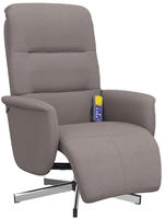 vidaXL Massagesessel mit Fu&szlig;teil Taupe Stoff