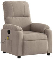 vidaXL Massagesessel Taupe Mikrofasergewebe