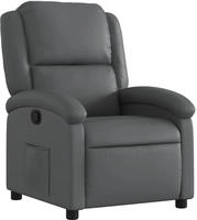 vidaXL Massagesessel Grau Kunstleder